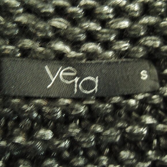Yera Chunky Black & Silver Metalic Cardigan S - Picture 6 of 7